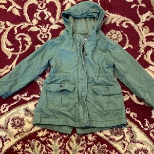 Olive Toddler 4T Hooded Utility Jacket